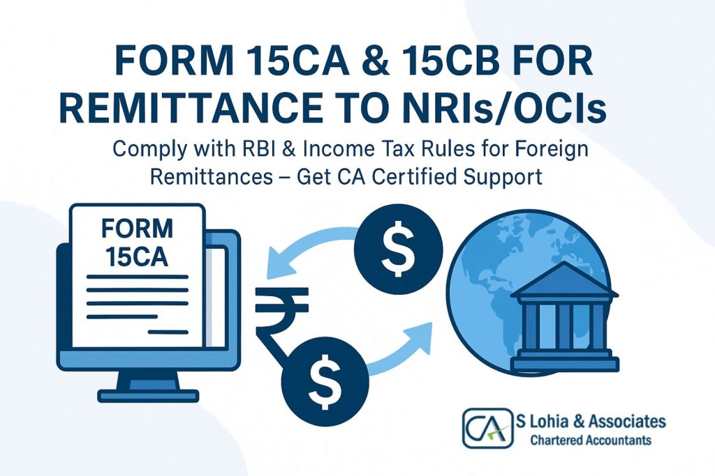NRI OCI NRO A/c Money Repatriation - Form 15CA 15CB Services Chartered Accountant